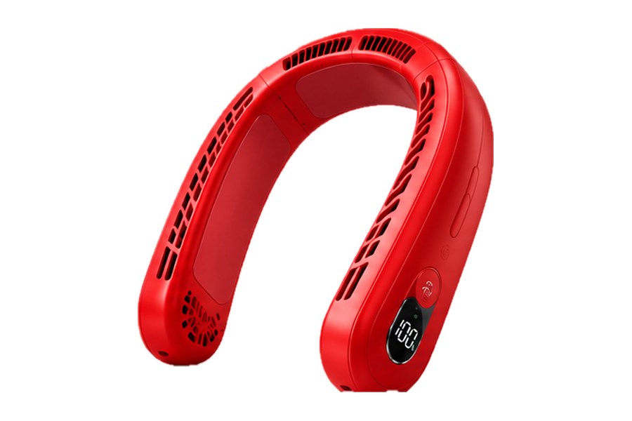 Neck cooler fan in red